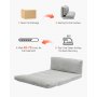 Folding Sofa Bed Foldable Couch Bed with Washable Cover Dark Grey (Full)