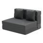 VEVOR Folding Sofa Bed, 3-in-1 Foldable Couch Bed with 2 Pillows and Washable Cover, 25D High Density Memory Foam Convertible Sleeper Chair Bed, Futon Couch for Living Room, Bedroom, Dark Grey(Twin)