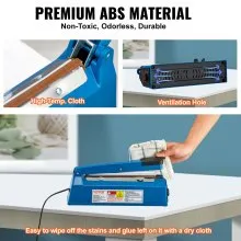 VEVOR Impulse Sealer 8 inch, Manual Heat Seal Machine with Adjustable Heating Mode, ABS Shrink Wrap Bag Sealers for Plastic Mylar PE PP Bags, Portable Poly Bag Sealing Machine with Extra Replace Kit