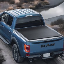 VEVOR Quad-Fold Tonneau Cover Truck Bed Cover for 2002-2024 Dodge Ram 1500 PVC