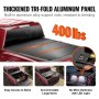 VEVOR tundra truck bed cover with tri-fold aluminum panel, 400lbs capacity, easy access, led light.