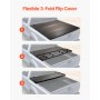 VEVOR Tri-Fold Truck Bed Tonneau Cover, Compatible with 2015-2024 Ford F-150, Lightning, Styleside 1661 mm Bed, Fit 1704 x 1656 mm/1661 x 1656 mm Inside Bed, 181.4 kg Load Capacity, LED Light, Black