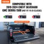 VEVOR tri-fold truck bed tonneau cover fits 2019-2024 chevy silverado and gmc sierra 1500, 5.8/5.3 ft beds.