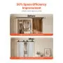 VEVOR Bi-Folding Sliding Barn Door Hardware Track Kit, 52" Top Mount Track Kit, Slide Smoothly & Quietly, Heavy Duty, Easy to Install, Suitable for Four 12" Closet Pantry Laundry Doors (Not Included)