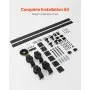 VEVOR Bi-Folding Sliding Barn Door Hardware Track Kit, 52" Top Mount Track Kit, Slide Smoothly & Quietly, Heavy Duty, Easy to Install, Suitable for Four 12" Closet Pantry Laundry Doors (Not Included)
