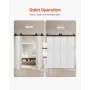VEVOR Bi-Folding Sliding Barn Door Hardware Track Kit, 60" Top Mount Track Kit, Slide Smoothly & Quietly, Heavy Duty, Easy to Install, Suitable for Four 14" Closet Pantry Laundry Doors (Not Included)