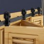VEVOR Bi-Folding Sliding Barn Door Hardware Track Kit 60" for Four 14" Doors