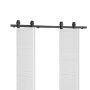 VEVOR Bi-Folding Sliding Barn Door Hardware Track Kit, 60" Top Mount Track Kit, Slide Smoothly & Quietly, Heavy Duty, Easy to Install, Suitable for Four 14" Closet Pantry Laundry Doors (Not Included)