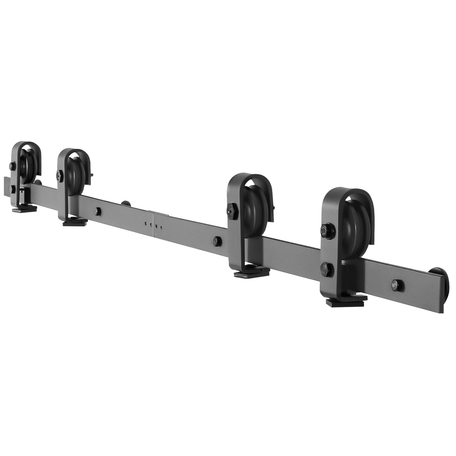 VEVOR Bi-Folding Sliding Barn Door Hardware Track Kit, 60" Top Mount Track Kit, Slide Smoothly & Quietly, Heavy Duty, Easy to Install, Suitable for Four 14" Closet Pantry Laundry Doors (Not Included)