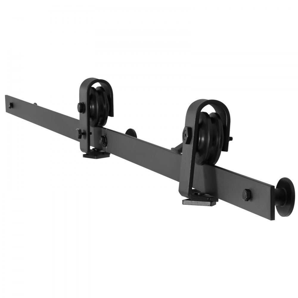 VEVOR Bi-Folding Sliding Barn Door Hardware Track Kit, 52" Top Mount Track Kit, Slide Smoothly & Quietly, Heavy Duty, Easy to Install, Suitable for Two 24" Closet Pantry Laundry Doors (Not Included)