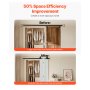VEVOR Bi-Folding Sliding Barn Door Hardware Track Kit, 52" Top Mount Track Kit, Slide Smoothly & Quietly, Heavy Duty, Easy to Install, Suitable for Two 24" Closet Pantry Laundry Doors (Not Included)