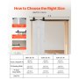 Bi-Folding Sliding Barn Door Hardware Track Kit 52" for Two 24" Doors