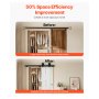 VEVOR Bi-Folding Sliding Barn Door Hardware Track Kit, 36" Top Mount Track Kit, Slide Smoothly & Quietly, Heavy Duty, Easy to Install, Suitable for Two 16" Closet Pantry Laundry Doors (Not Included)