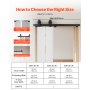 Bi-Folding Sliding Barn Door Hardware Track Kit 36" for Two 16" Doors