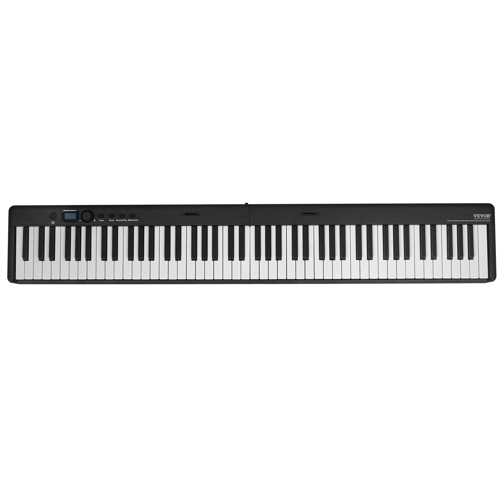 VEVOR 88 Key Folding Keyboard Piano Portable Foldable Piano Bluetooth MIDI Svart