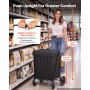 VEVOR Folding Shopping Cart, 67L + 13L Dual-Basket Grocery Cart, 45.4kg Capacity, Steel Rolling Utility Cart with Waterproof Liner & 360° Swivel Wheel for Laundry, Shopping, Camping, Grocery