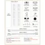 VEVOR Bifold Closet Doors 2-Panel, 30" (Double 15") x 80", 3-Lite Frosted Glass Bifold Barn Door with Metal Hardware Kit & Sturdy Composite Frame, Modern Stylish & Space-Saving for Closets Bedrooms