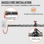 Self-Regulating Pipe Heating Cable 9FT 5W/FT Heat Tape with Thermostat