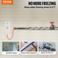 VEVOR Self-Regulating Pipe Heating Cable 9FT 5W/FT Heat Tape with Thermostat