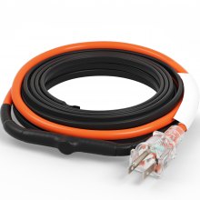 VEVOR Self-Regulating Pipe Heating Cable, 9FT 5W/FT Heat Tape for Pipes Freeze Protection, Water Pipe Heat Cable with Built-in Thermostat Protects PVC Hose, Metal and Plastic Pipe from Freezing