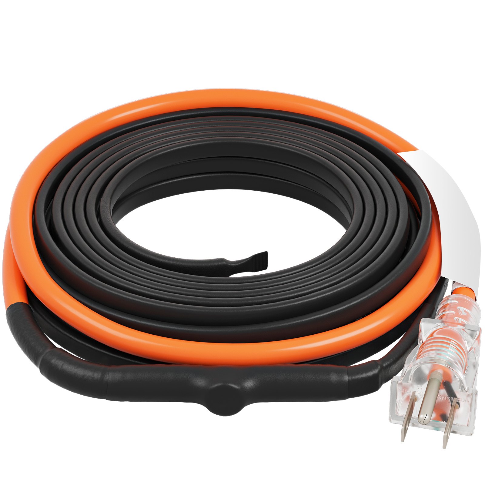 VEVOR Self-Regulating Pipe Heating Cable, 12FT 5W/FT Heat Tape for Pipes Freeze Protection, Water Pipe Heat Cable with Built-in Thermostat Protects PVC Hose, Metal and Plastic Pipe from Freezing