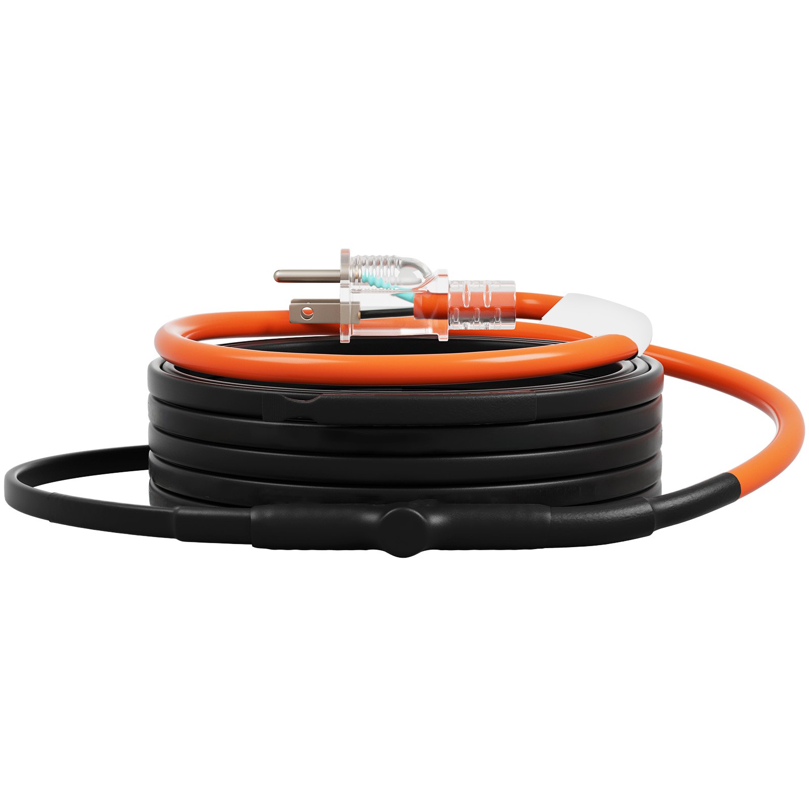 VEVOR Self-Regulating Pipe Heating Cable, 12FT 5W/FT Heat Tape for Pipes Freeze Protection, Water Pipe Heat Cable with Built-in Thermostat Protects PVC Hose, Metal and Plastic Pipe from Freezing