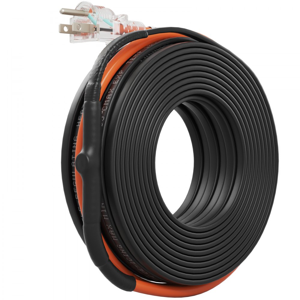 VEVOR Cable calefactor de tubería autorregulable, cinta térmica de 80 pies 5 W/pie para protección contra congelación de tuberías, protege mangueras de PVC, tuberías de metal y plástico contra la congelación, 120 V
