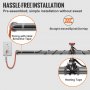 VEVOR Cable calefactor de tubería autorregulable, cinta térmica de 80 pies 5 W/pie para protección contra congelación de tuberías, protege mangueras de PVC, tuberías de metal y plástico contra la congelación, 120 V