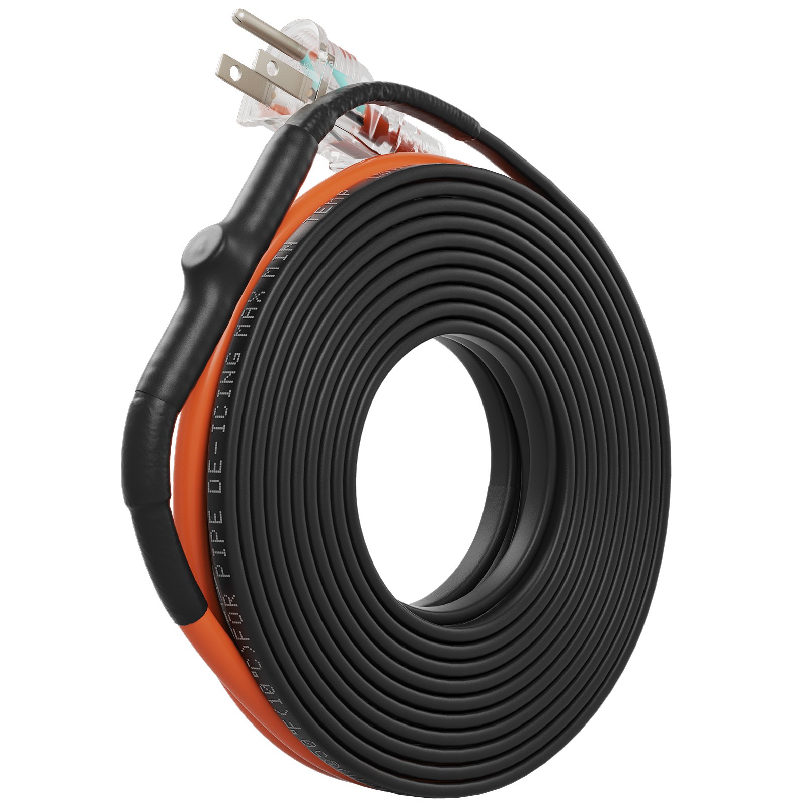 VEVOR Self-Regulating Pipe Heating Cable, 30-feet 5W/ft Heat Tape for Pipes Freeze Protection, Protects PVC Hose, Metal and Plastic Pipe from Freezing, 120V