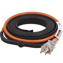 VEVOR Self-Regulating Pipe Heating Cable, 24-feet 5W/ft Heat Tape for Pipes Freeze Protection, Protects PVC Hose, Metal and Plastic Pipe from Freezing, 120V
