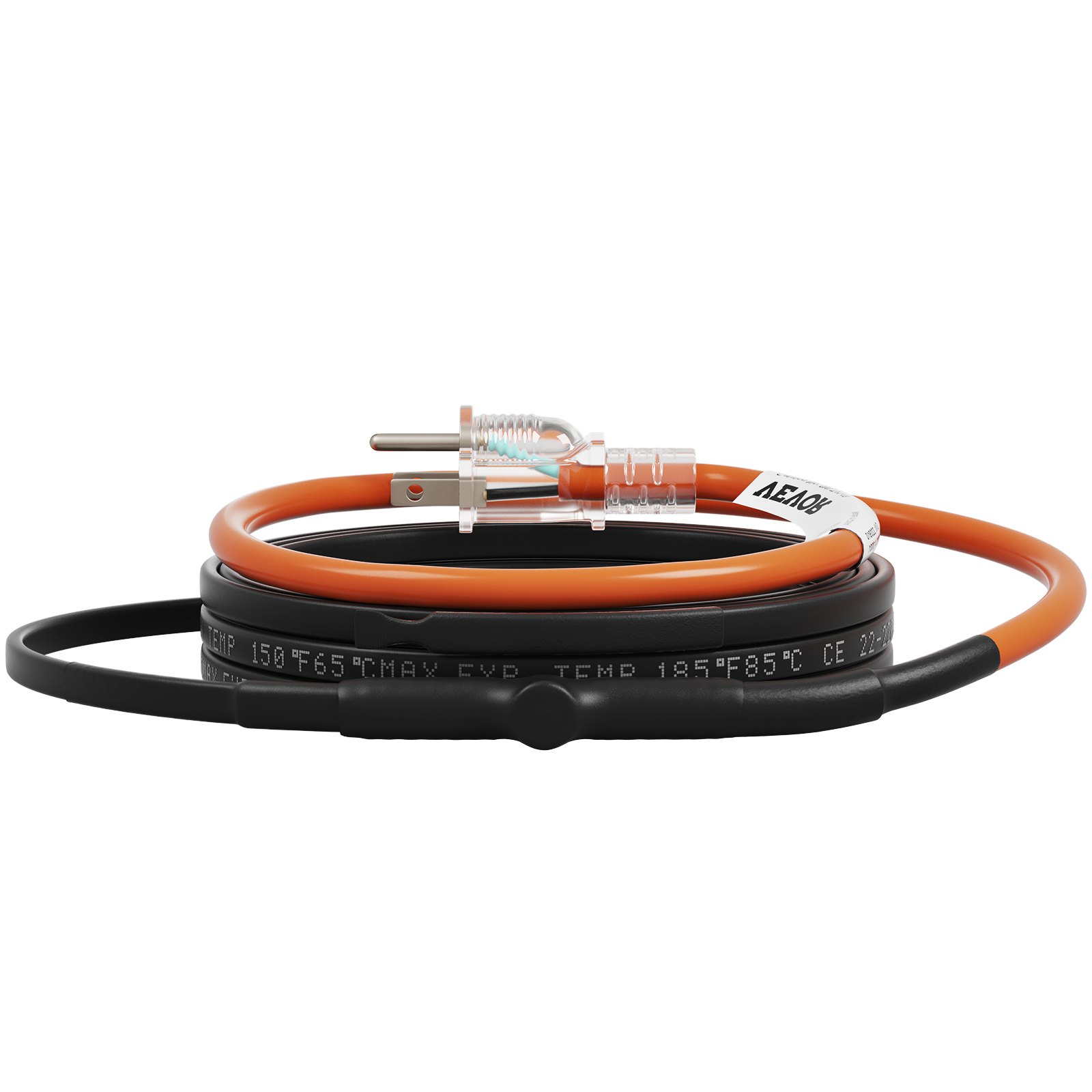 VEVOR Self-Regulating Pipe Heating Cable, 18-feet 5W/ft Heat Tape for Pipes Freeze Protection, Protects PVC Hose, Metal and Plastic Pipe from Freezing, 120V