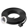 Cable calefactor autorregulable VEVOR, 18 m, 5 W/pie, cinta calefactora para tuberías, protección anticongelante, protege mangueras de PVC, tuberías de metal y plástico, 120 V