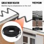 VEVOR Self-Regulating Pipe Heating Cable, 140-feet 5W/ft Heat Tape for Pipes, Roof Snow Melting De-icing, Gutter and Pipe Freeze Protection, 120V
