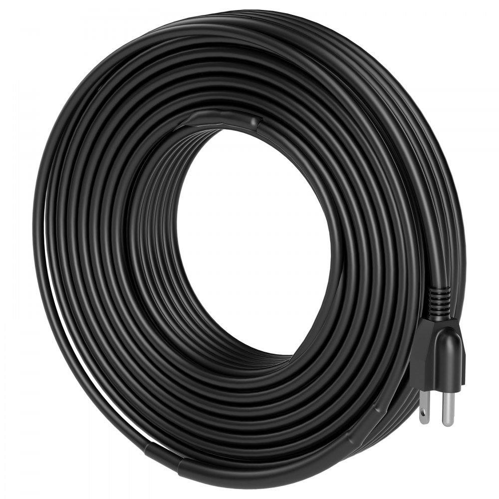 VEVOR Self-Regulating Pipe Heating Cable, 100FT 5W/FT Heat Tape for Pipes, Roof Snow Melting De-icing, Gutter and Pipe Freeze Protection