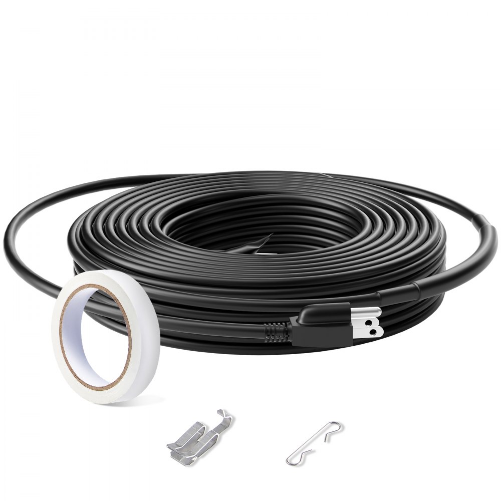 Self-Regulating Pipe Heating Cable 24FT 5W/FT Heat Tape for Pipes Roof