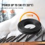 Self-Regulating Pipe Heating Cable 24FT 5W/FT Heat Tape for Pipes Roof