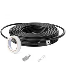 VEVOR Self-Regulating Pipe Heating Cable, 24FT 5W/FT Heat Tape for Pipes, Roof Snow Melting De-icing, Gutter and Pipe Freeze Protection