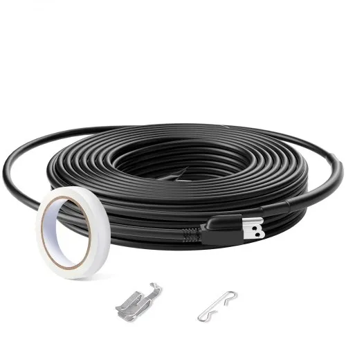 VEVOR Self-Regulating Pipe Heating Cable, 30FT 5W/FT Heat Tape for Pipes, Roof Snow Melting De-icing, Gutter and Pipe Freeze Protection