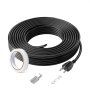 Cable calefactor autorregulable VEVOR para tuberías, cinta calefactora de 9 m y 5 W/pie para tuberías, deshielo de nieve en techos y protección contra la congelación de canalones y tuberías.