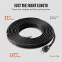 VEVOR Self-Regulating Pipe Heating Cable 12FT 5W/FT Heat Tape for Pipes Roof