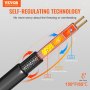 Cable calefactor autorregulable para tuberías, 12 pies, 5 W/pie, cinta calefactora para tuberías y techos