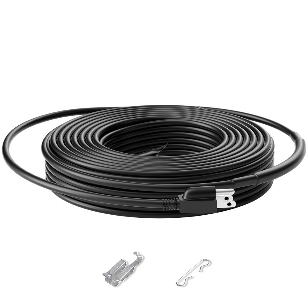 VEVOR Self-Regulating Pipe Heating Cable 50FT 5W/FT Heat Tape for Pipes Roof