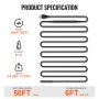 VEVOR Self-Regulating Pipe Heating Cable, 50FT 5W/FT Heat Tape for Pipes, Roof Snow Melting De-icing, Gutter and Pipe Freeze Protection