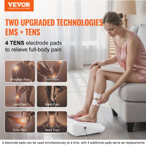 VEVOR Foot Circulation Stimulator with Heat, EMS & TENS Foot Massager for Neuropathy, Electric Foot Stimulator with 3-Level Temperature, 25 Modes & 50 Intensities for Pain Relief, Plantar Fasciitis | VEVOR US VEVOR Foot Circulation Stimulator with Heat, EMS & TENS Foot Massager for Neuropathy, Electric Foot Stimulator with 3-Level Temperature, 25 Modes & 50 Intensities for Pain Relief, Plantar Fasciitis | VEVOR US