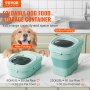 VEVOR Collapsible Dog Food Storage Container, 50 lbs Capacity Large Dispenser Bin with Attachable Casters, Airtight Lid Kitchen Rice Cereal Flour Bin, Pet food Containers For Cat, Bird, Other Pet Food