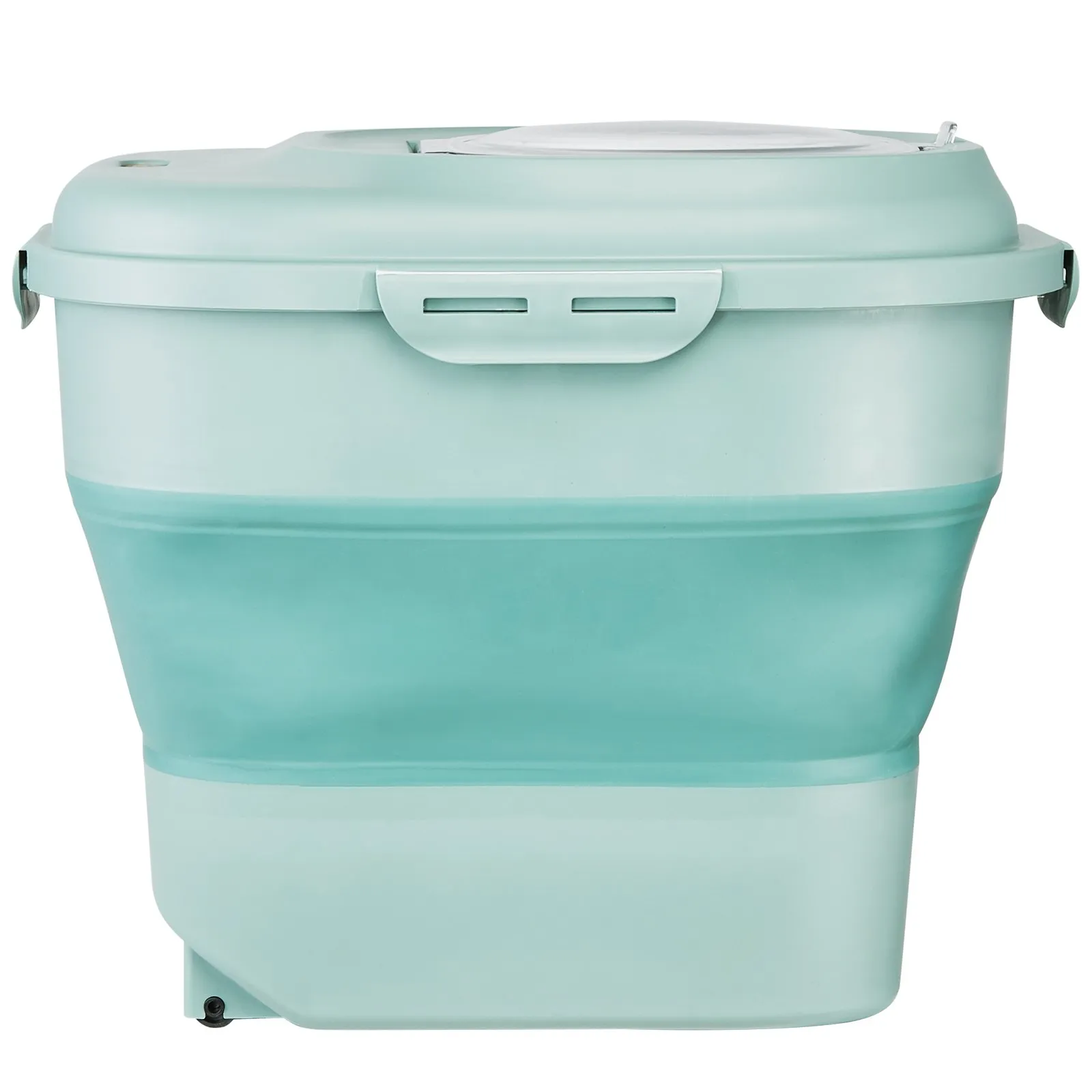 VEVOR Collapsible Dog Food Storage Container, 50 lbs Capacity Large Dispenser Bin with Attachable Casters, Airtight Lid Kitchen Rice Cereal Flour Bin, Pet food Containers For Cat, Bird, Other Pet Food