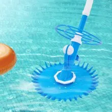 VEVOR Automatic Suction Pool Cleaner, Low Noise Pool Vacuum Cleaner with Extra Diaphragm, 10 x 32 in Hoses & 36-Fin Disc, Side Climbing Pool Cleaners for Above-Ground & In-ground Swimming Pool
