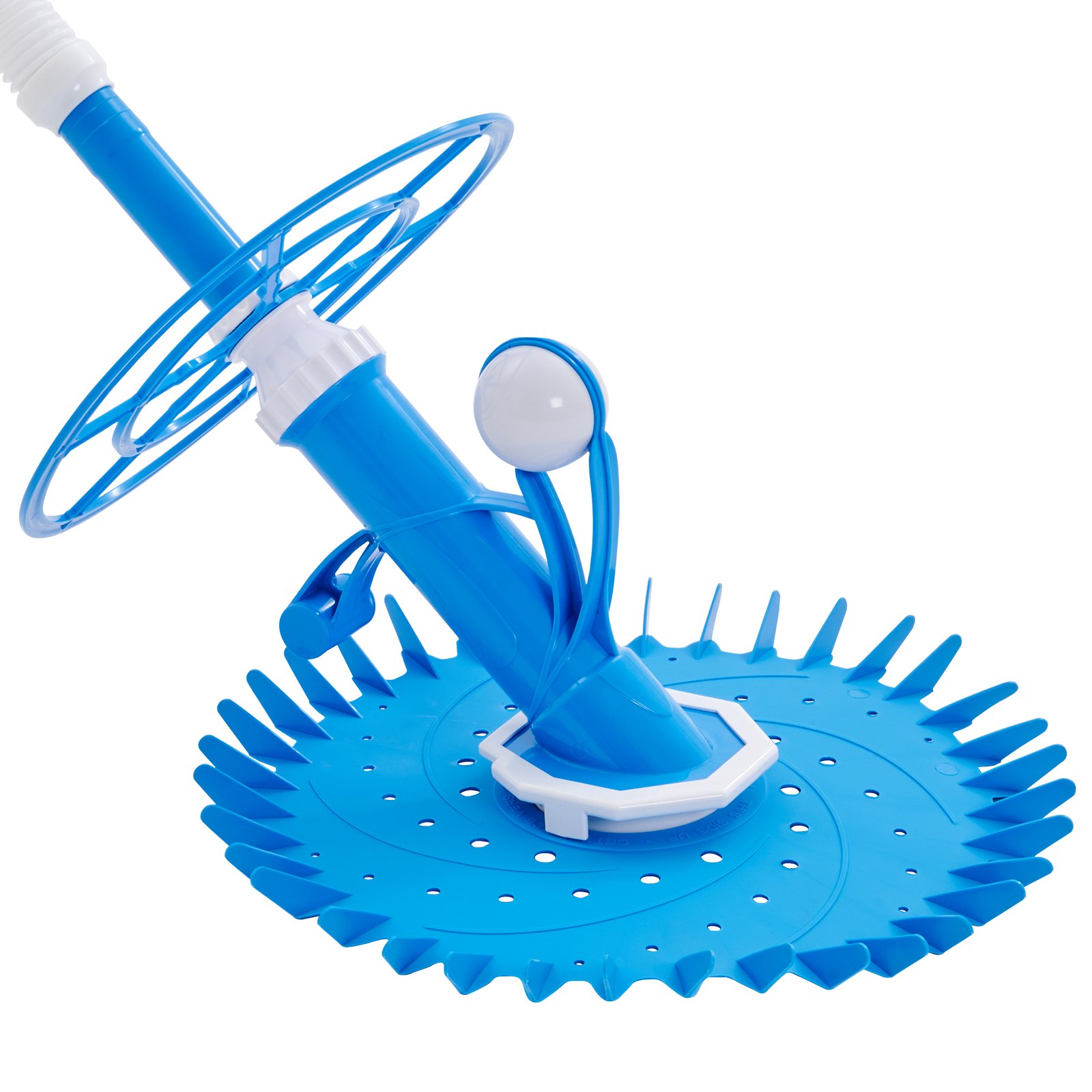 VEVOR Automatic Suction Pool Cleaner, Low Noise Pool Vacuum Cleaner with Extra Diaphragm, 10 x 800 mm Hoses & Steering Wheel, Side Climbing Pool Cleaners for Above-Ground & In-ground Swimming Pool