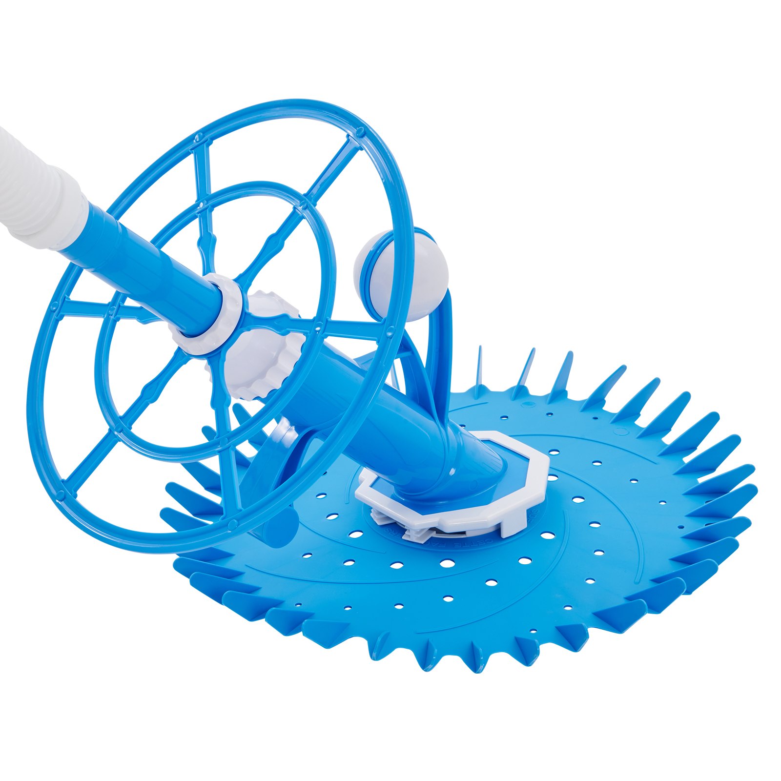 VEVOR Automatic Suction Pool Cleaner, Low Noise Pool Vacuum Cleaner with Extra Diaphragm, 10 x 800 mm Hoses & Steering Wheel, Side Climbing Pool Cleaners for Above-Ground & In-ground Swimming Pool