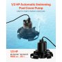 Automatic Pool Cover Pump Submersible Swimming 1/2 HP 1600 GPH 25 ft Cord